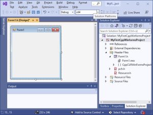 Windows Forms Projects with C++ in Visual Studio 2022